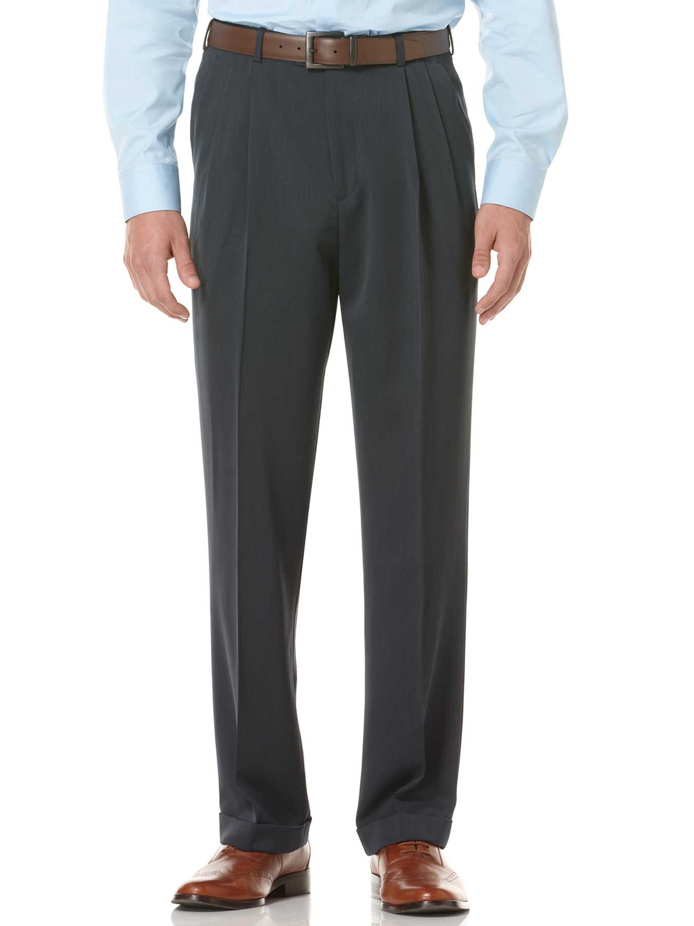 Perry Ellis Double Pleated Melange Portfolio Pant