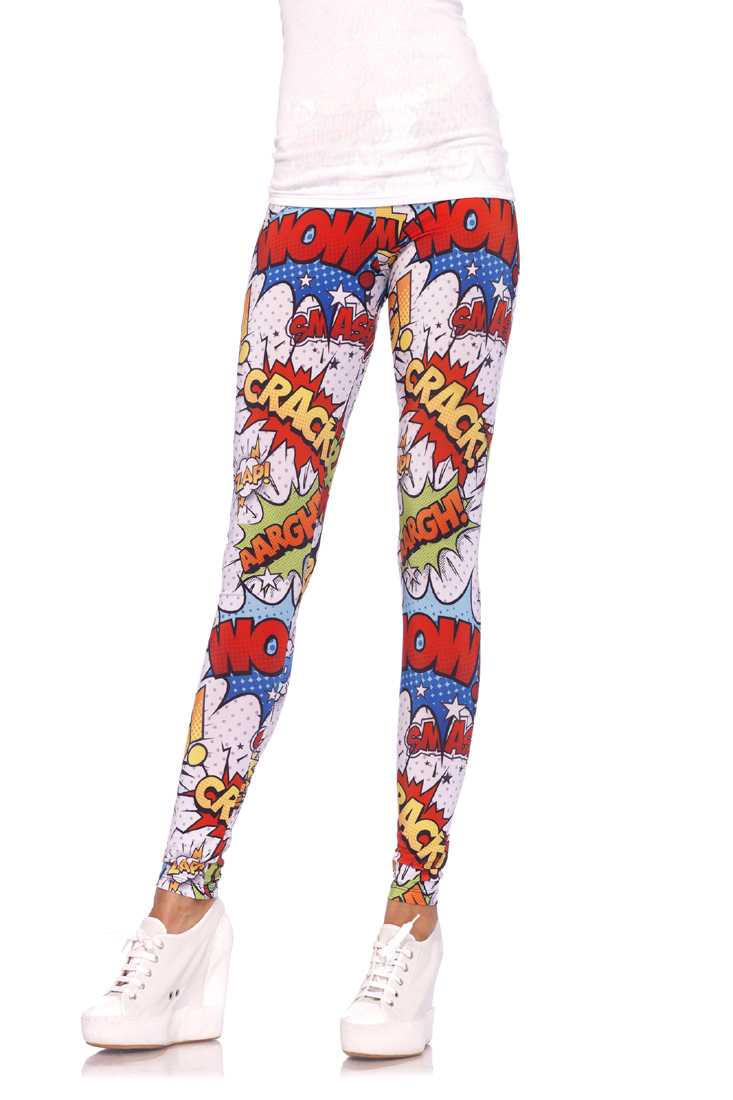 Crime Fighters Comic Print Leggings
