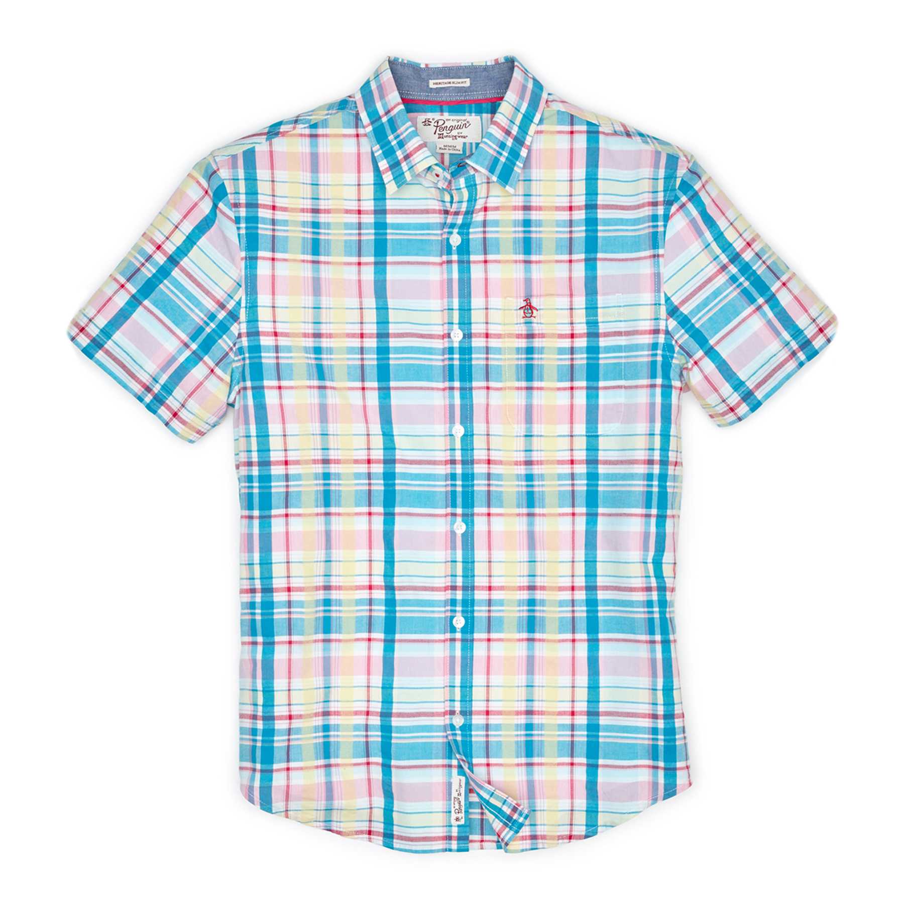 Original Penguin SEERSUCKER PLAID  SHORT SLEEVE SHIRT