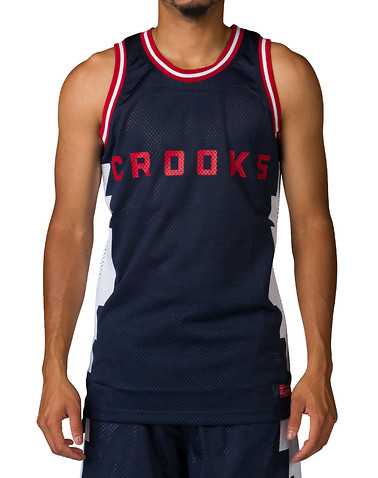 CROOKS AND CASTLESENS Navy Clothing / Tank Tops