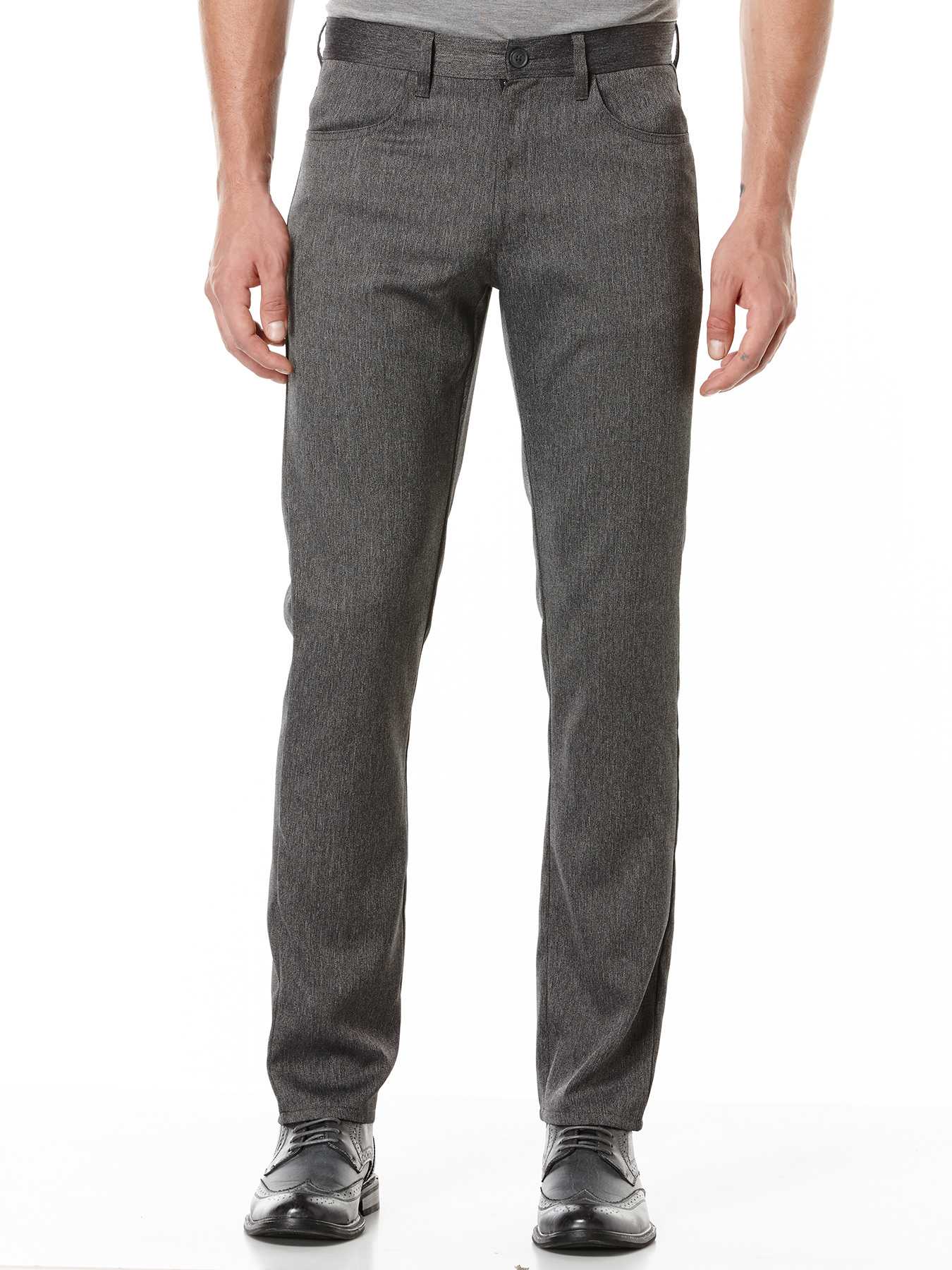 Perry Ellis Slim Fit Herringbone Dress Pant