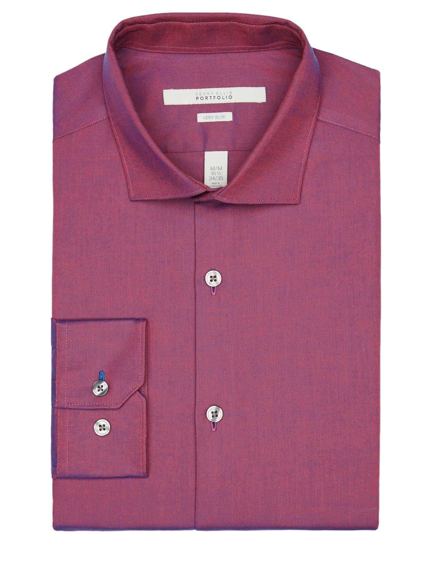 Perry Ellis Very Slim Solid Iridescent Dress Shirt