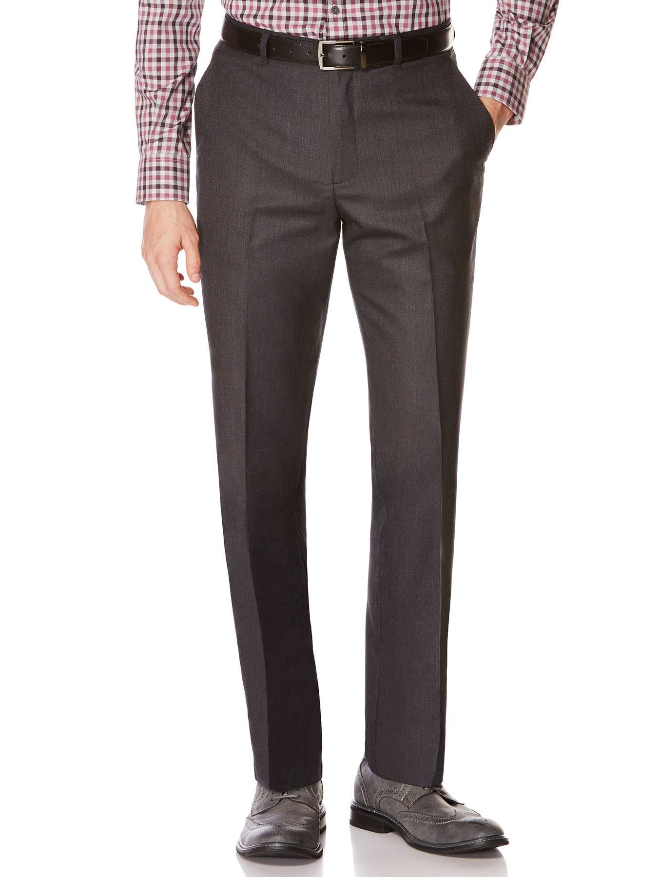 Perry Ellis Slim Fit Solid Heather Dress Pant