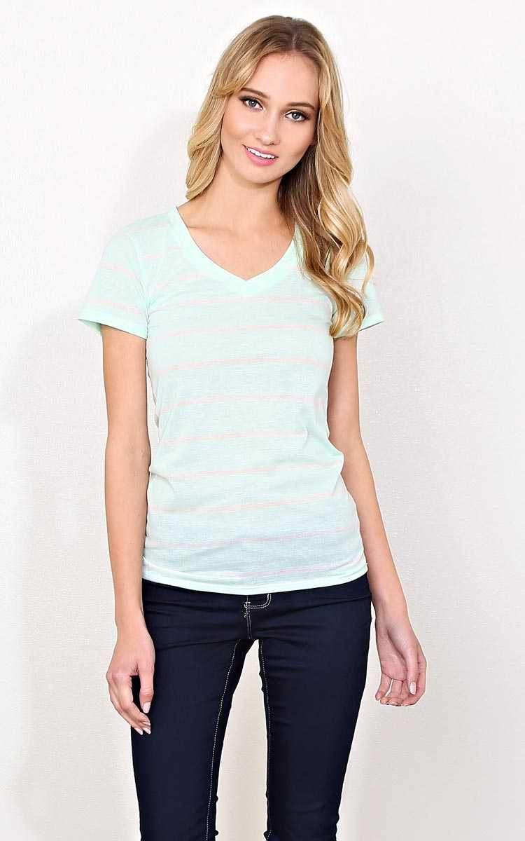 Hannah Striped Mint Top - - Mint Combo in Size by Styles For Less