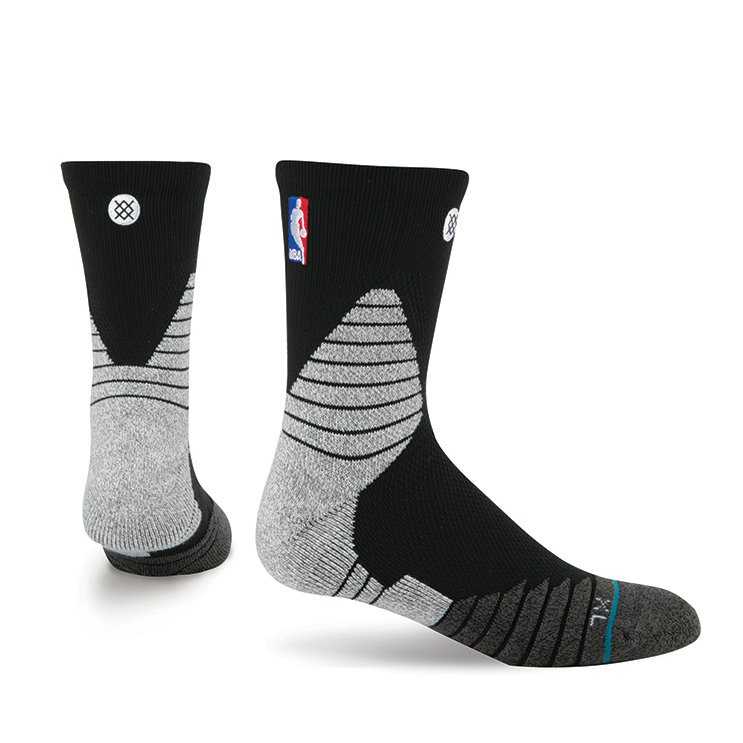 Stance Solid Qtr Black L NBA On Court Socks