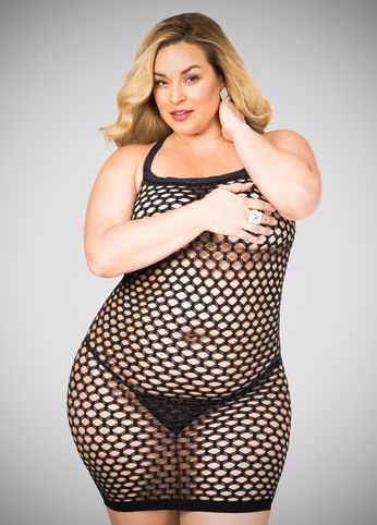 Mesh Shimmer Lingerie Dress