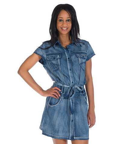 ESSENTIALS WOMENS Blue Clothing / Dresses M