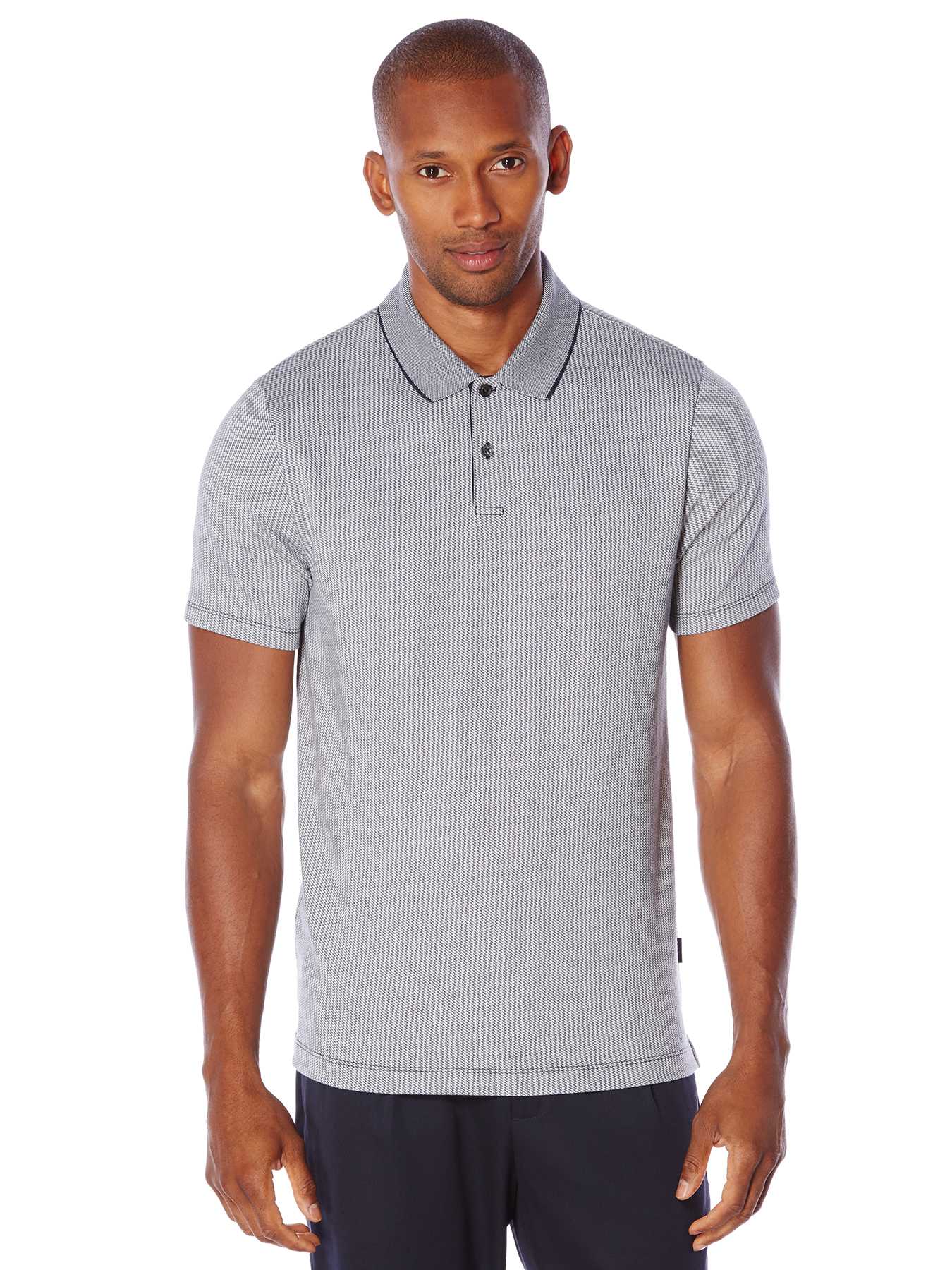 Perry Ellis Short Sleeve Jacquard Polo