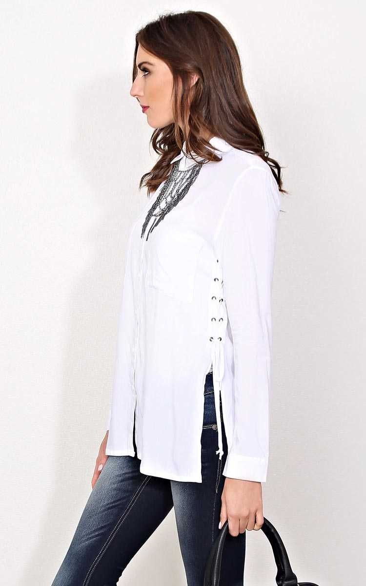 Ready For Anything Woven Top - - White in Size by Styles For Less