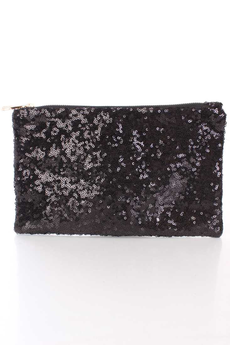Black Sequin Clutch