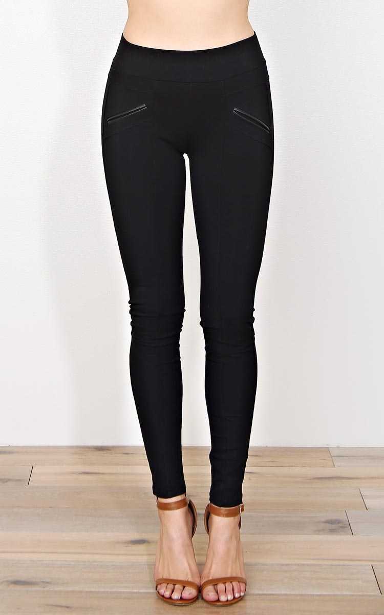 Gizelle Knit Riding Pants - - Black in Size by Styles For Less