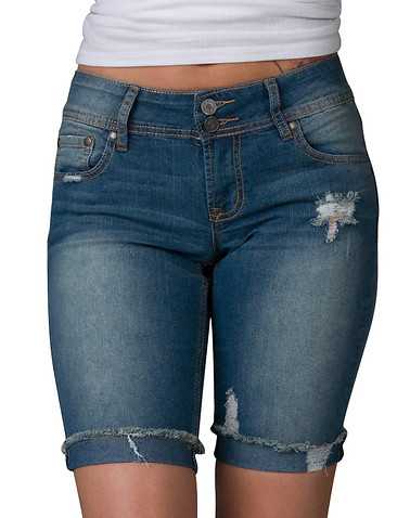 RAMPAGE WOMENS Blue Clothing / Denim Shorts