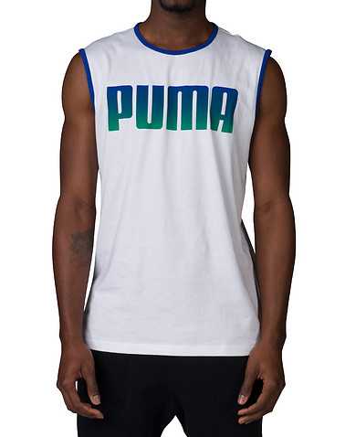 PUMA MENS White Clothing / Tank Tops L