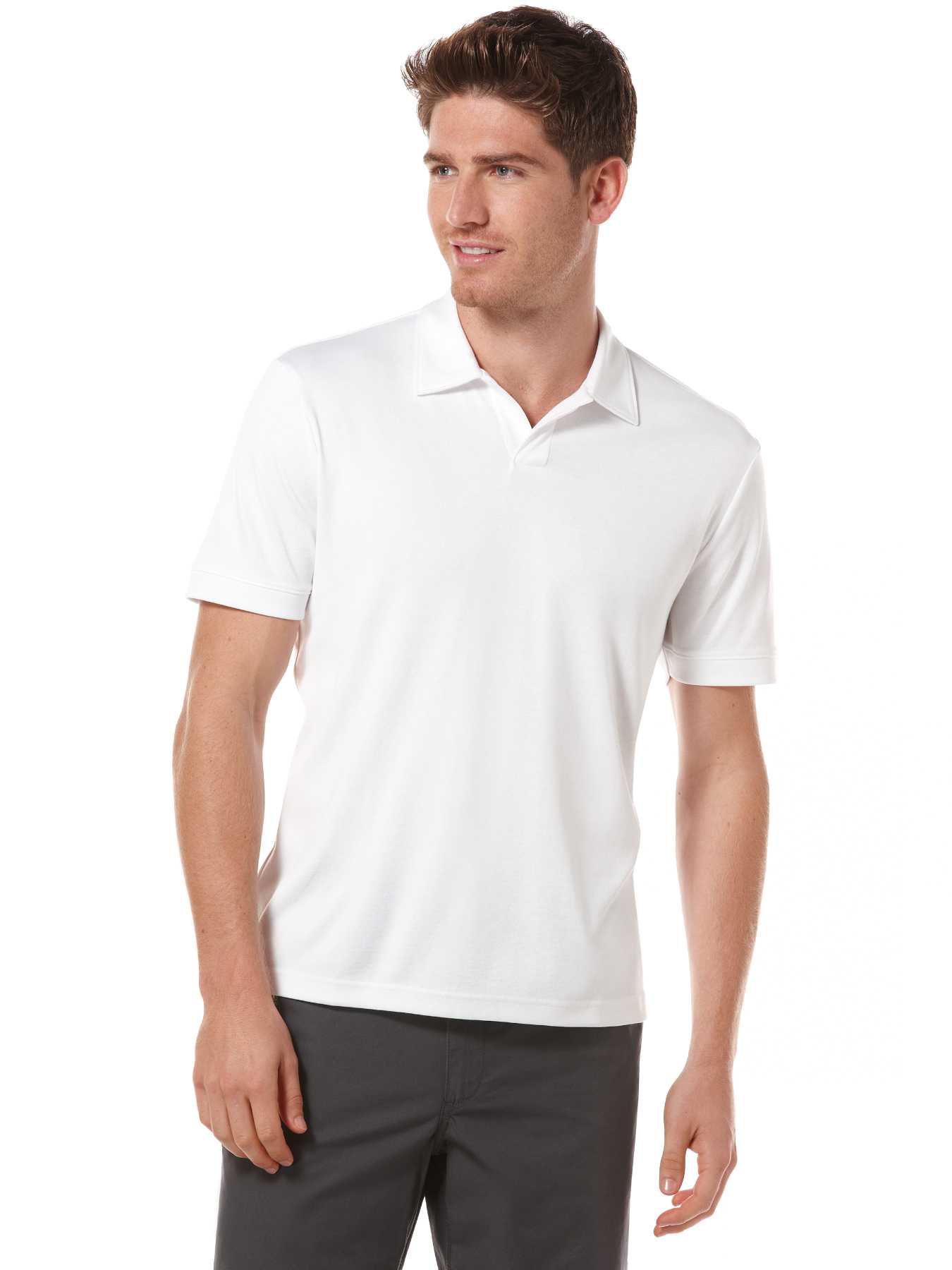 Perry Ellis Big and Tall Rib Open Knit Polo