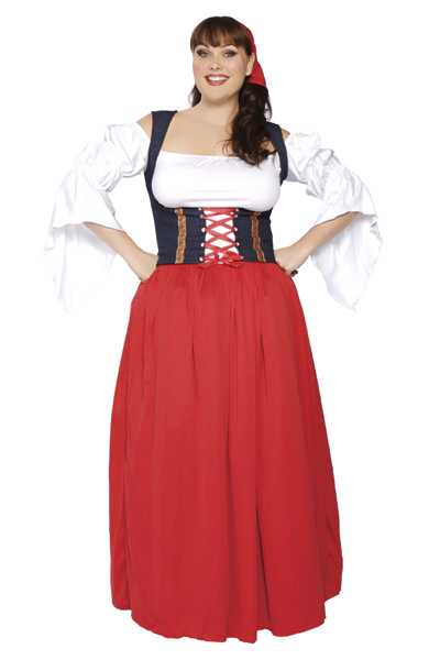 Red White 4PC. Swiss Miss Costume