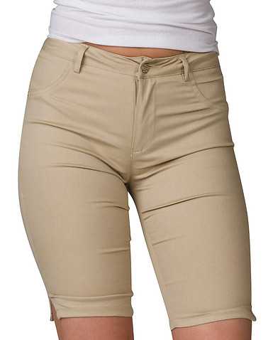 ESSENTIALS WOMENS Beige-Khaki Clothing / Casual Shorts