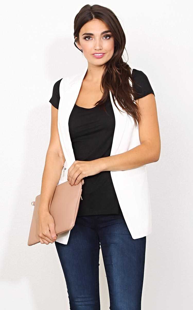 Ivory Darling Nikki Woven Vest - - White in Size by Styles For Less
