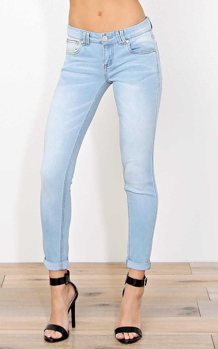 Mel Denim Skinny Jeans - Lt Wash in Size by Styles For Less