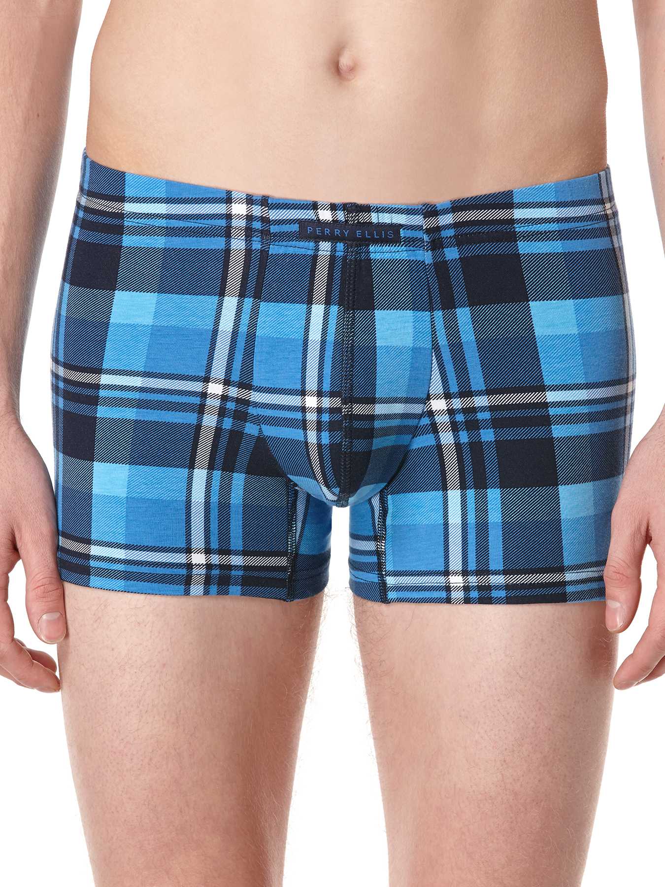 Perry Ellis 3 Pack Plaid Stretch Boxer Brief