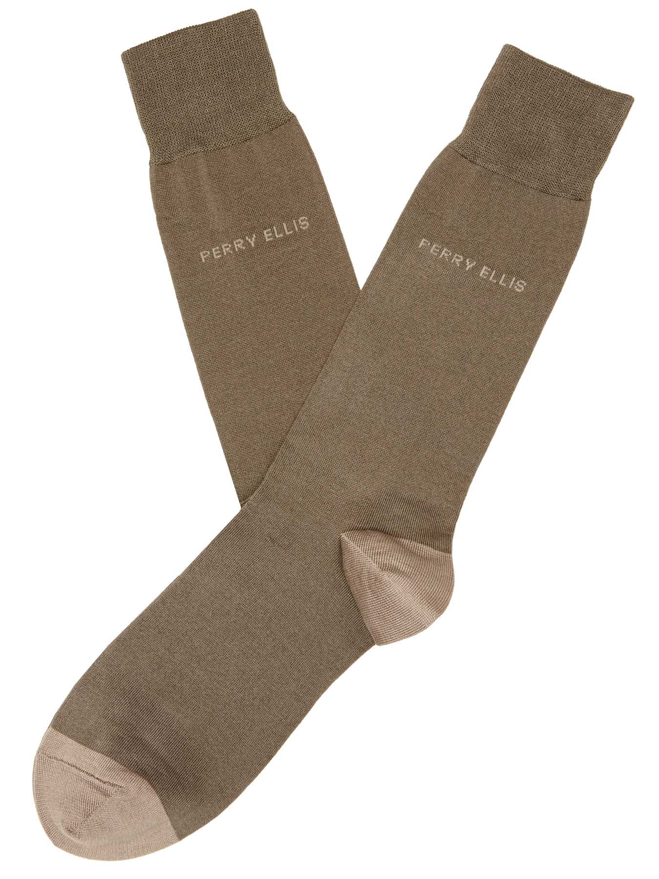 Perry Ellis Flat Logo Mercerized Cotton Sock