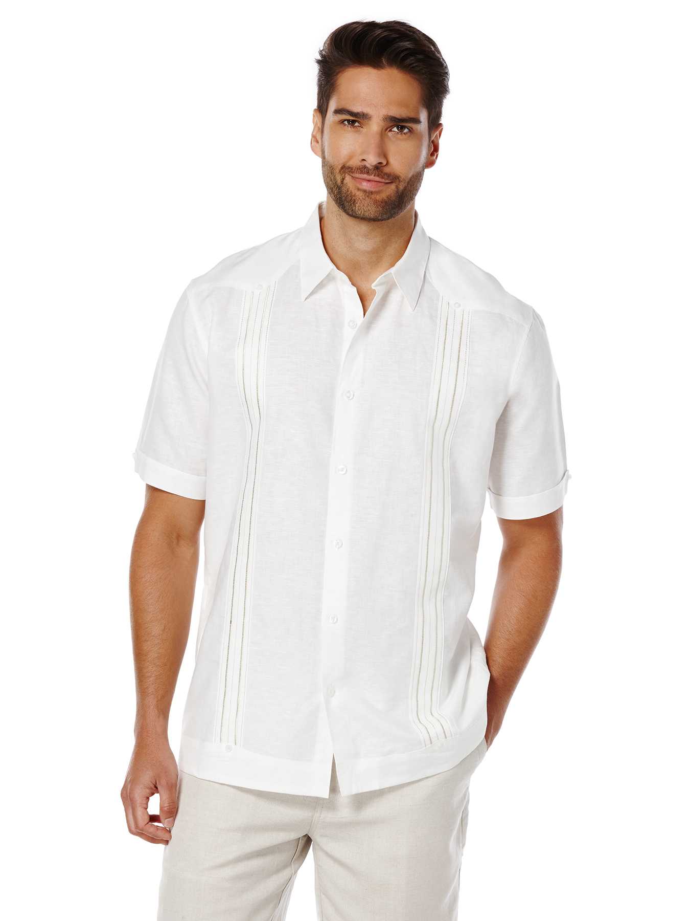 Cubavera Linen Short Sleeve Fashion Shirt