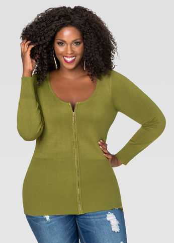 Basic Zip Cardigan