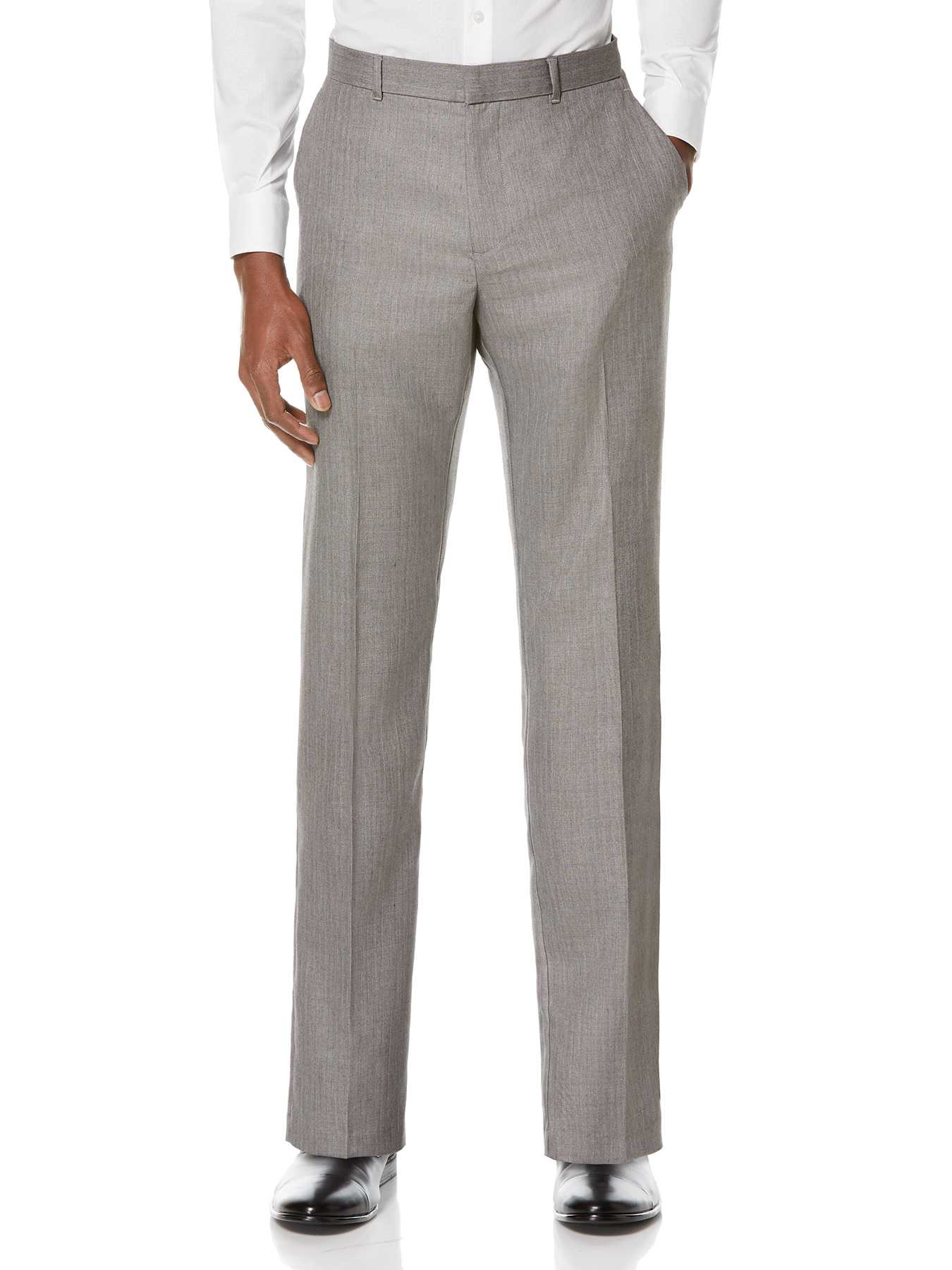 Perry Ellis Slim Fit Subtle Herringbone Dress Pant