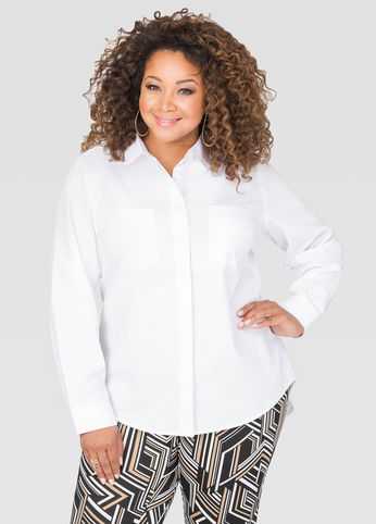 Split Back Button Front Shirt
