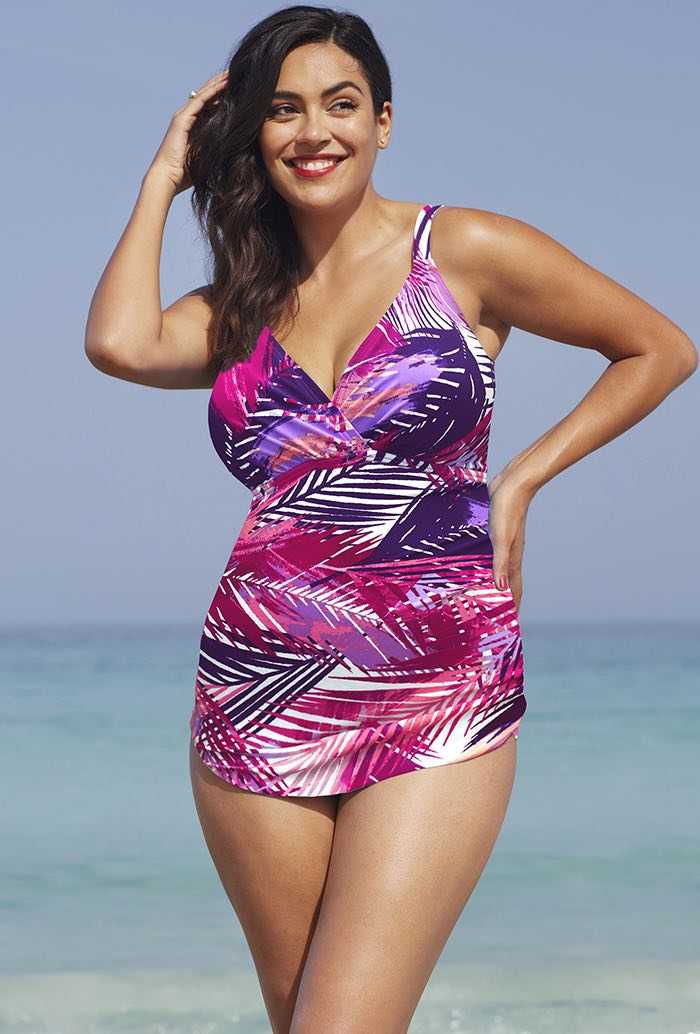 Shore Club Pitaya Plunge Sarong Front Swimsuit