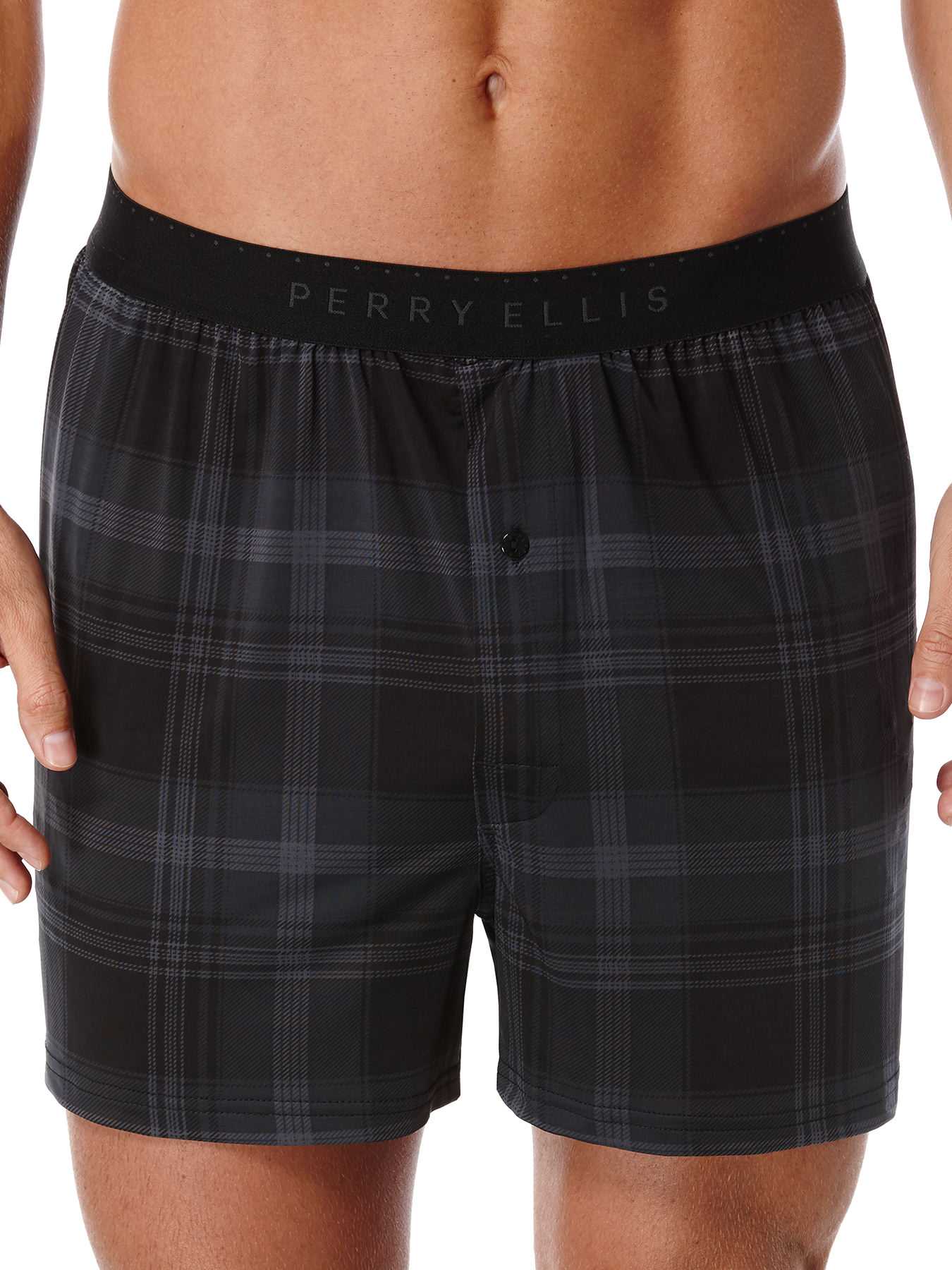 Perry Ellis Ibiza Plaid Luxe Boxer Short
