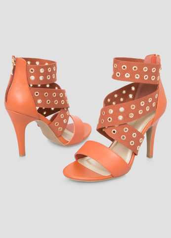 Strappy Grommet Dress Sandal - Wide Width