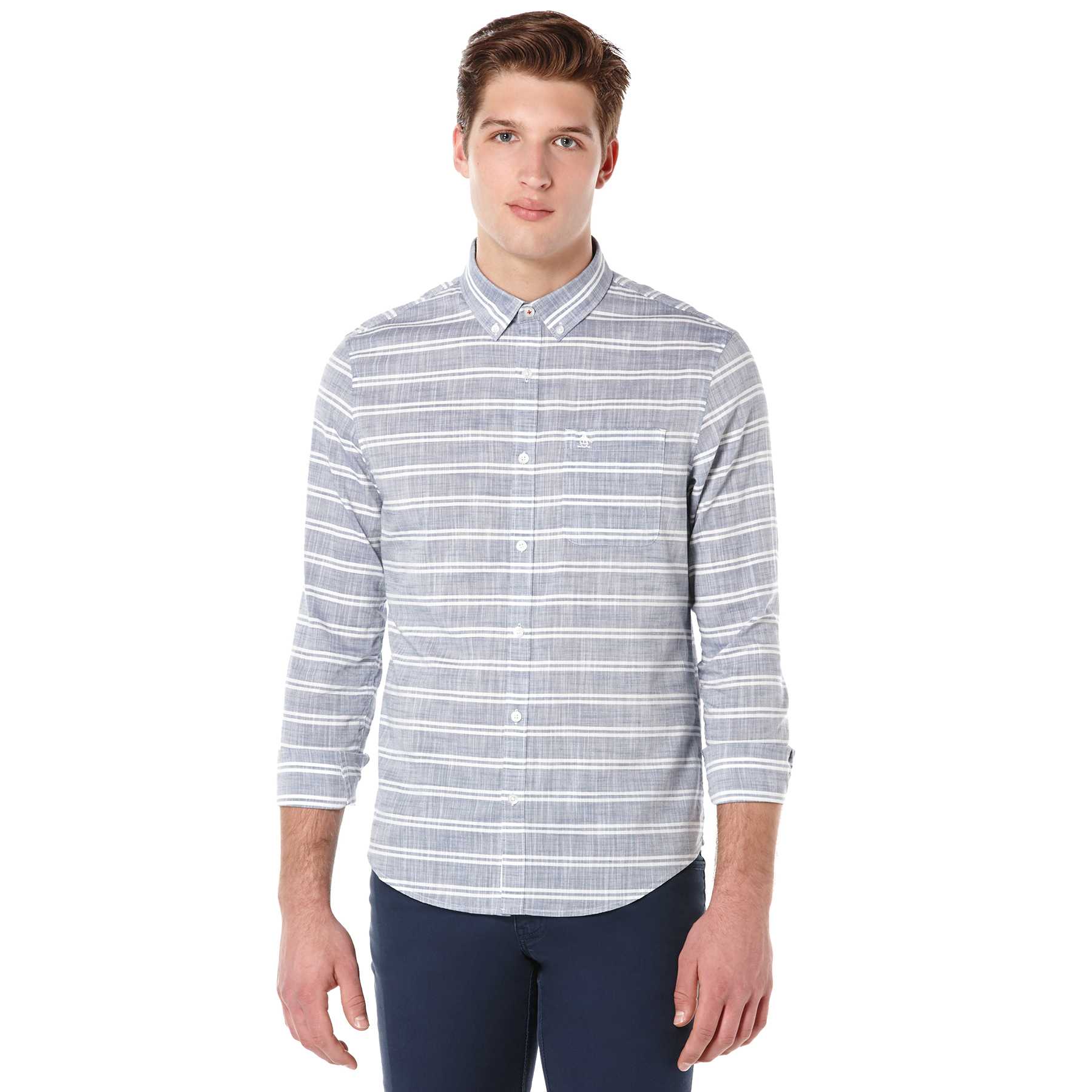 Original Penguin CHAMBRAY HORIZONTAL STRIPED SHIRT