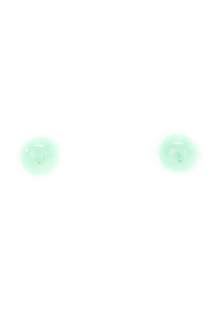 Green Front And Back Beaded Earrings