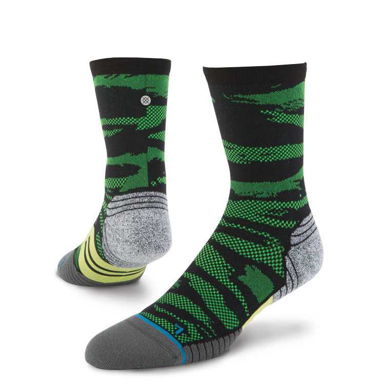 Stance Bandit Crew (Green) FUSION RUN Socks