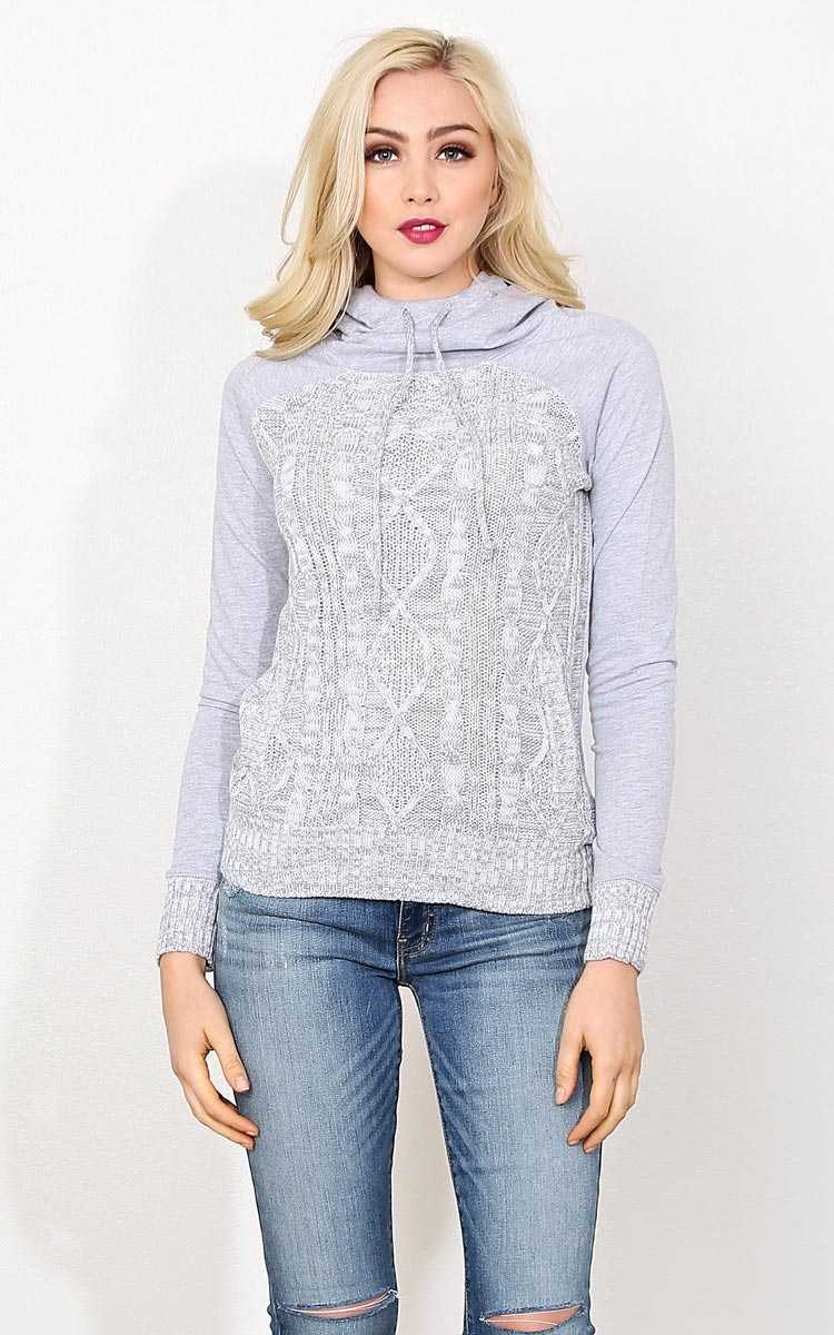 Jessica French Terry Hoodie - - Med Grey in Size by Styles For Less