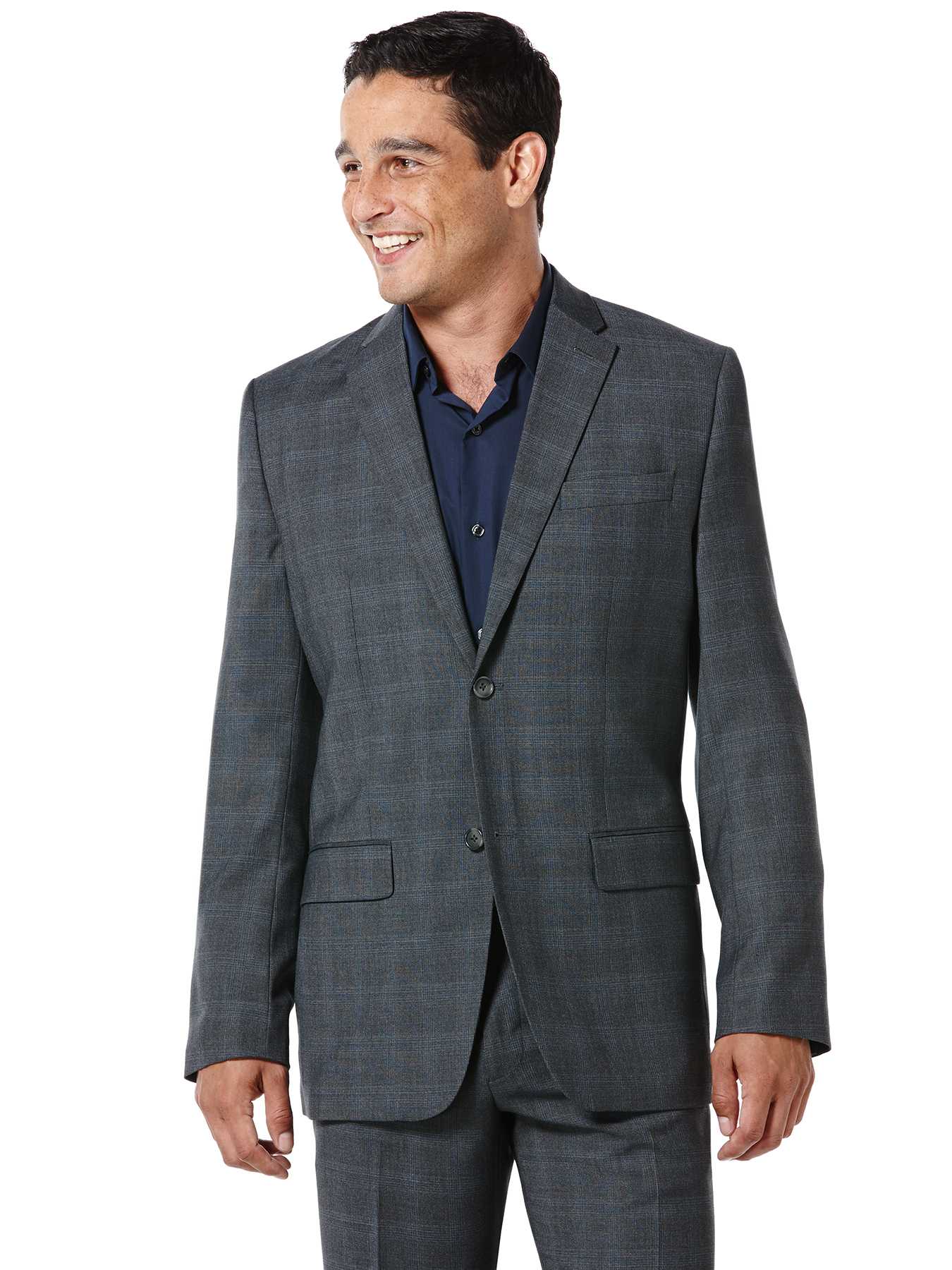 Perry Ellis Classic Fit Windowpane Suit Jacket