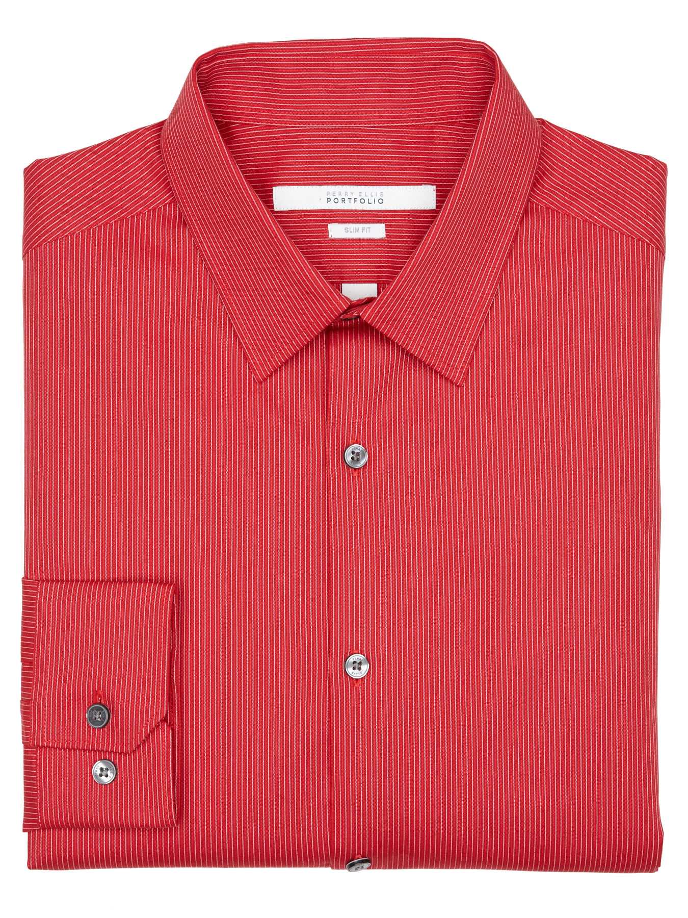 Perry Ellis Slim Fit Micro Stripe Dress Shirt
