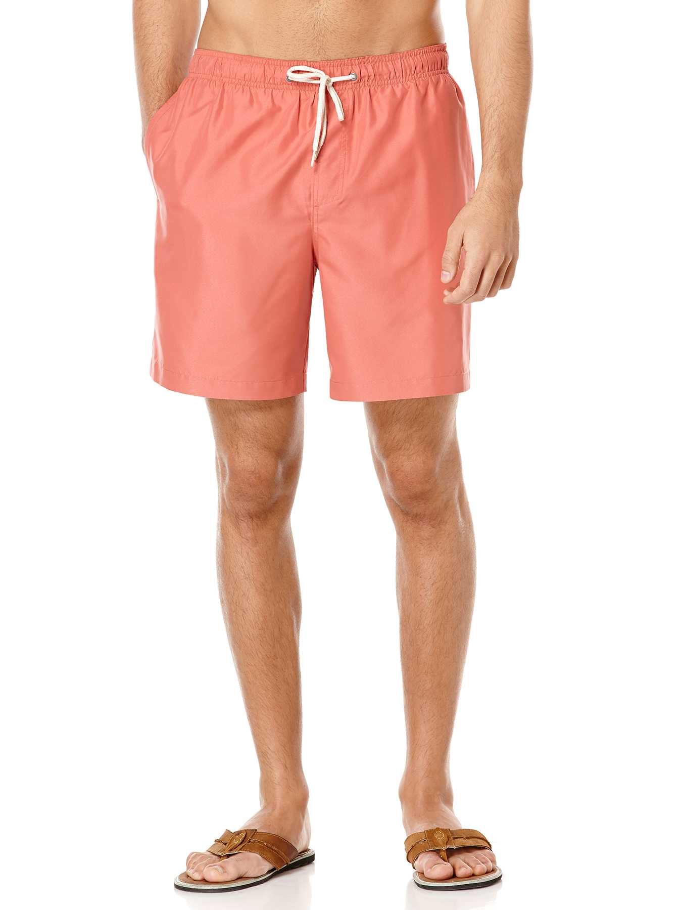 Cubavera Solid Full Elastic Swim Short