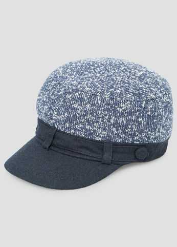 Marled Knit Newsboy Hat
