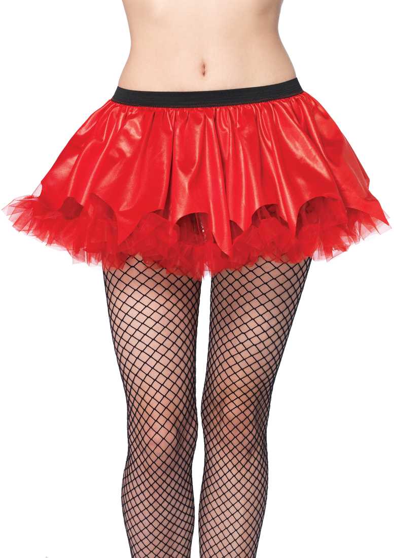 1 PC Red Wet Look Petticoat