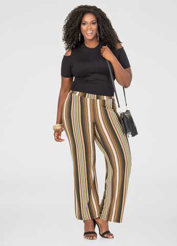 Multi Color Geo Palazzo Pant