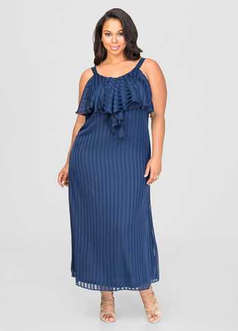 Shadow Stripe Maxi Dress