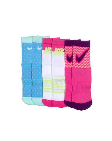 NIKE GIRLS Multi-Color Accessories / Socks 6-7