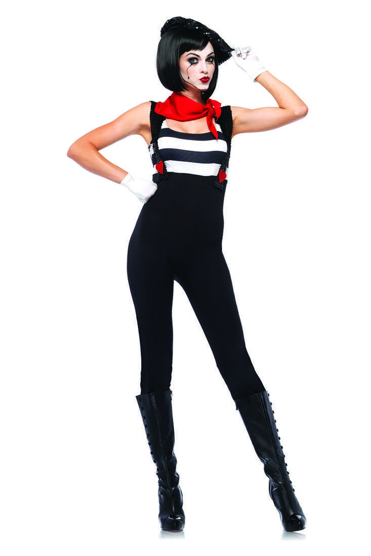 Black White 3 Pc. Marvelous Mime Costume