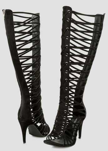 Suede Tall Gladiator Sandal - Wide Width Wide Calf