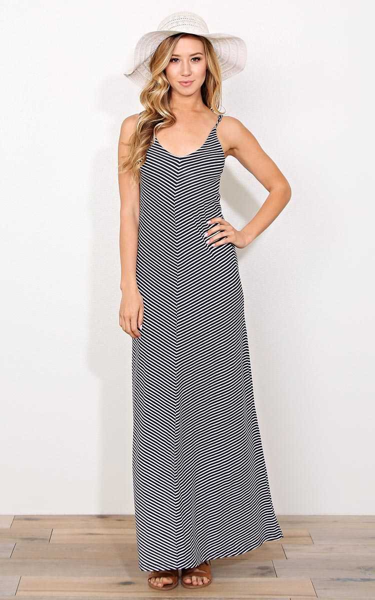 Sail Away Knit Maxi Dress - - in Size by Styles For Less