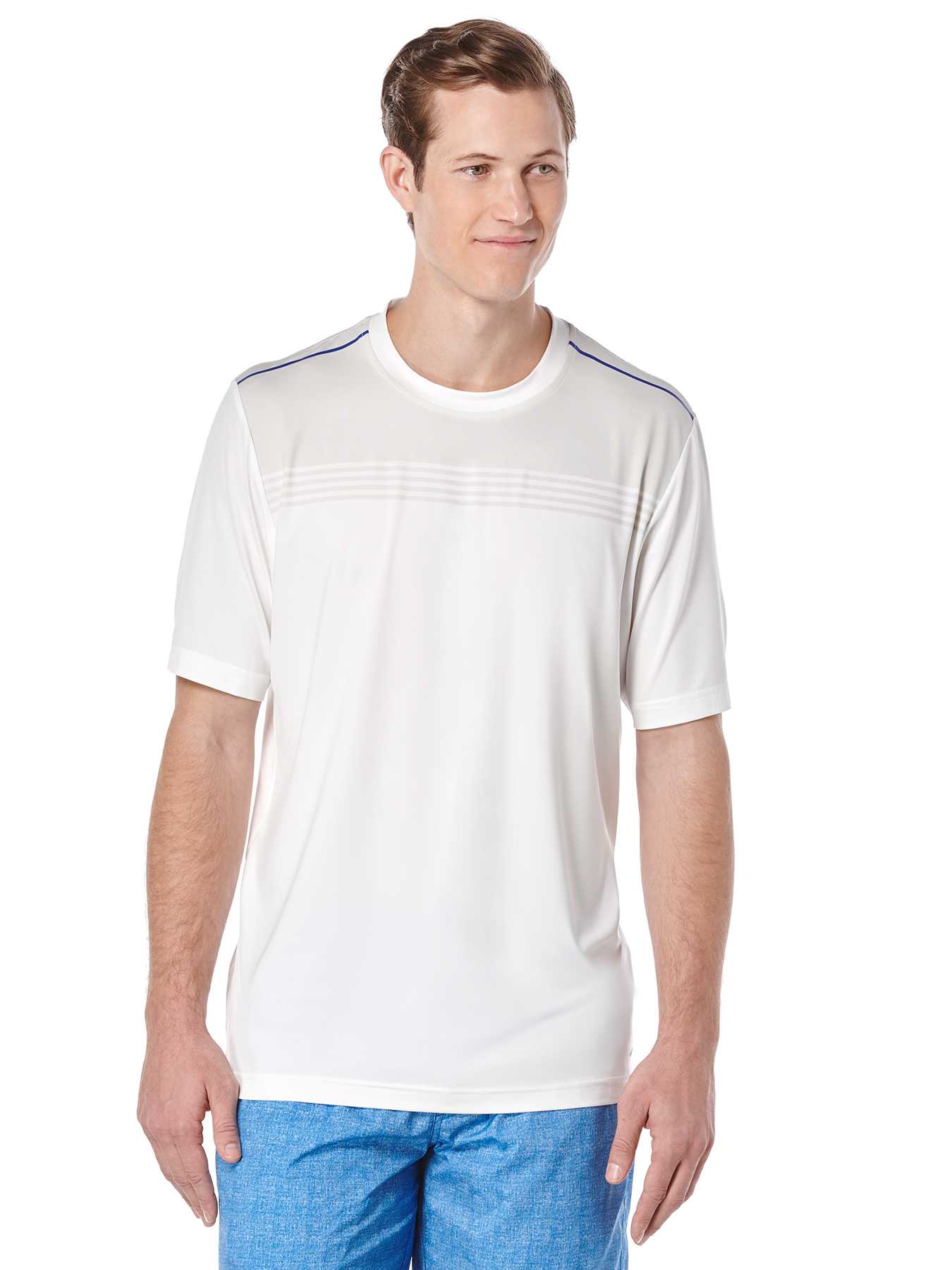 Perry Ellis Short Sleeve Solid Colorblock Shirt