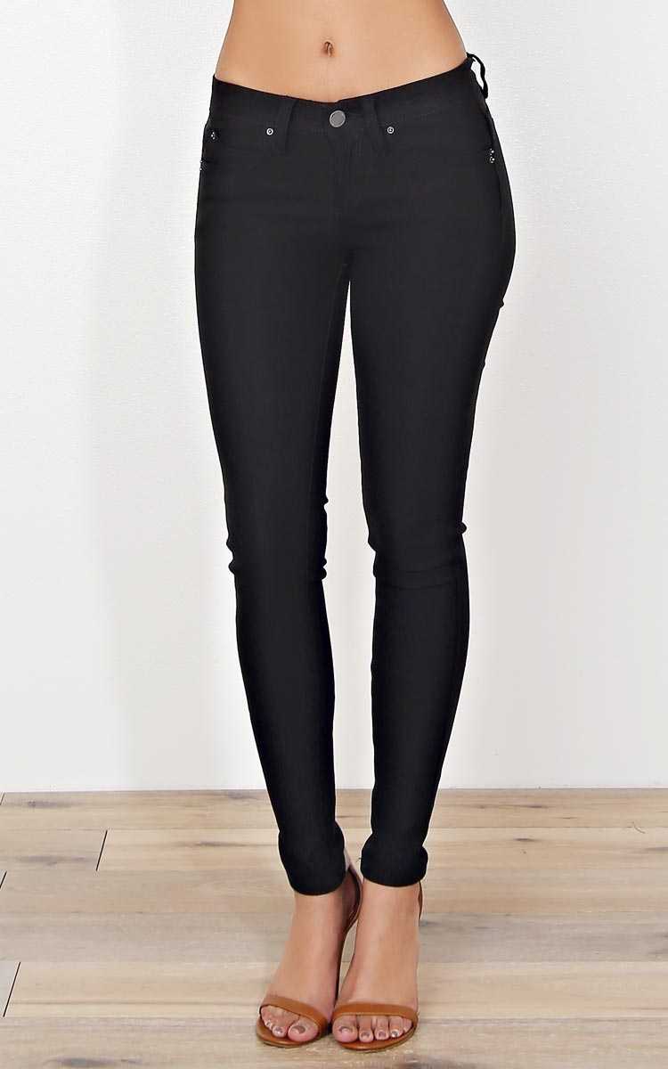 YMI Alexa Skinny Jeans - Rinse Black in Size by Styles For Less