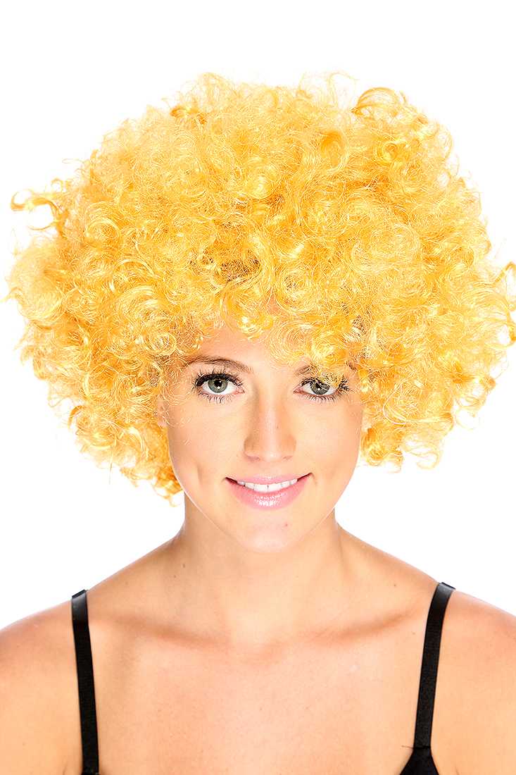 Gold Curly Afro Wig