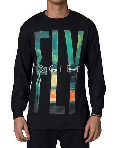 FLYOCIETY MENS Black Clothing / Tops